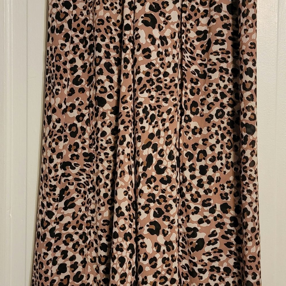 XL leopard swim cover up